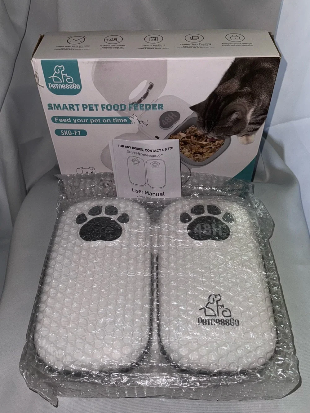 Automatic Smart Pet Food Feeder - White